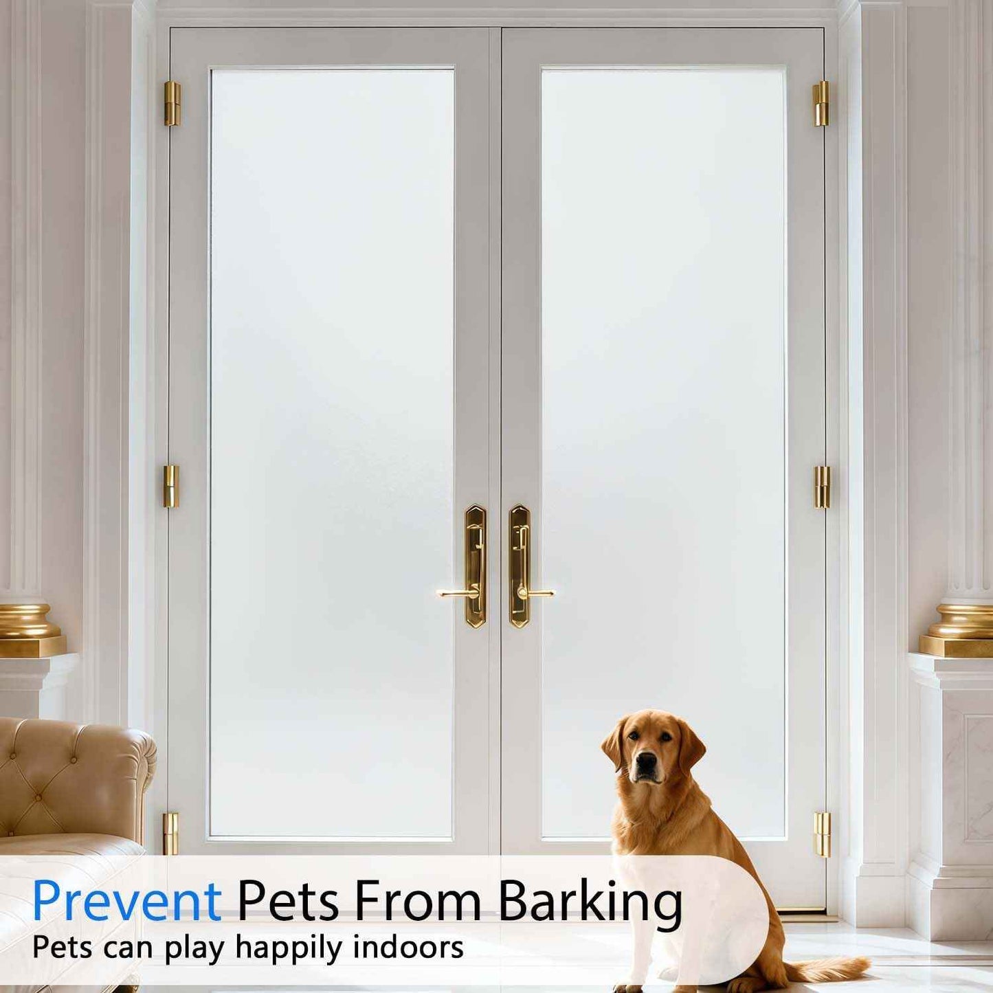 Frosted Window Film, Removable Glass Door Privacy Film, Suitable for Bathrooms, Offices, Static Cling Decorative Film, Reusable Window Stickers (White, 29.6X78.7 Inch)