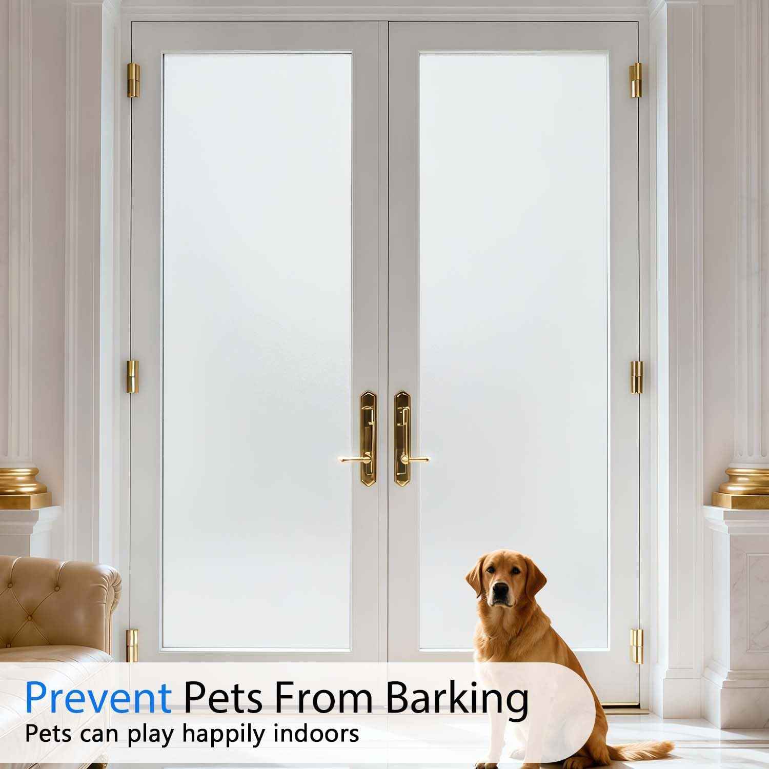 Frosted Window Film, Removable Glass Door Privacy Film, Suitable for Bathrooms, Offices, Static Cling Decorative Film, Reusable Window Stickers (White, 29.6X78.7 Inch)