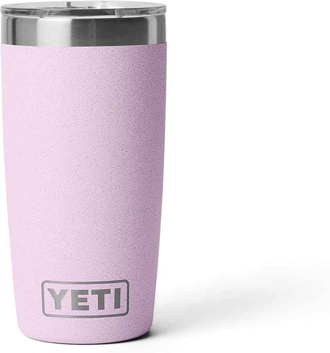 YETI Rambler 10 oz (295 ml) Tumbler with Removable Magslider Lid, Stainless Steel Vacuum Insulated Coffee Cup, Cherry Blossom