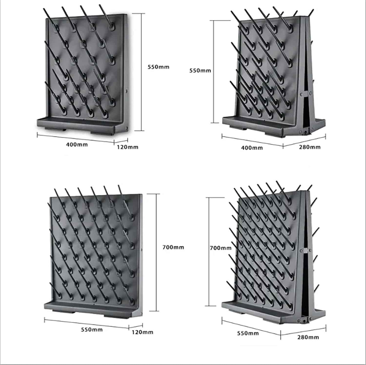 Lab Supply Drying Rack Pegboard Bench-top/Wall-Mount Laboratory Glassware Detachable Pegs Lab Drying Draining Rack Cleaning Equipment (27 Pegs, Black)