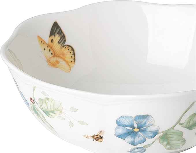 Lenox 806735 Butterfly Meadow All-Purpose Bowl, 1-Piece, 6.25' L x 6.25' W x 2.3' H, 20-Fl oz, Service For 1