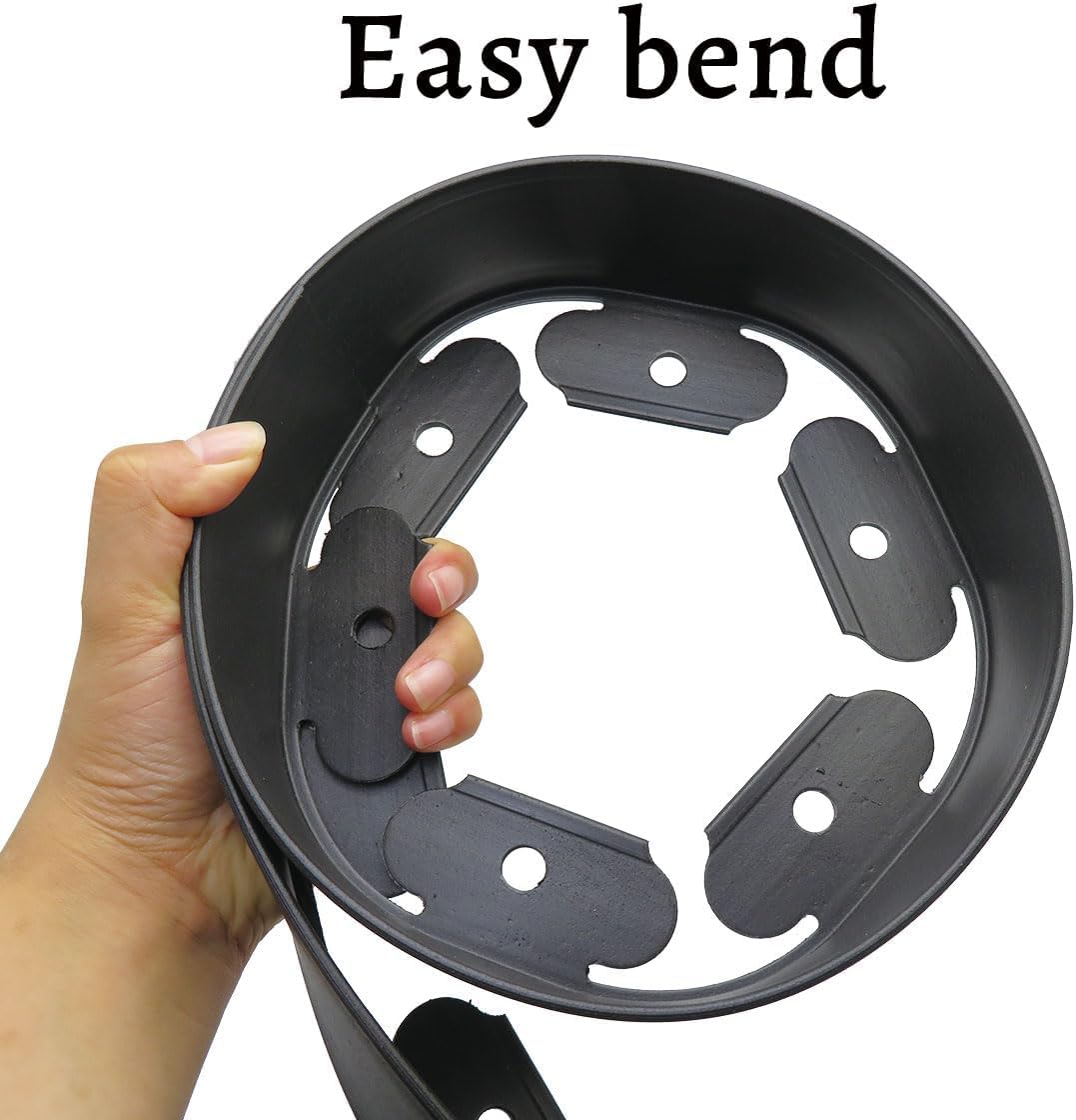 Landscape Edging,Flower Bed Edging no dig，Lawn Edging Garden Edging Border(30Feet-Black-Tall Wall)