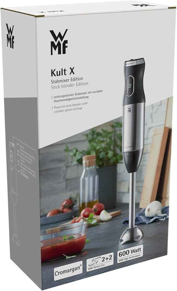 WMF Kult x Stick Blender Immersion Metallic – Mixer (Mixer 700 W Black Dive In Black Metallic, Stainless Steel, 700 W, 220 – 240 V; 50 – 60)