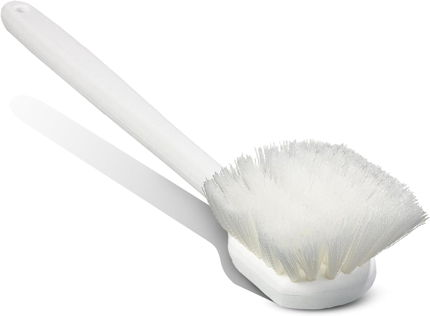 CFS 36620L00 Flo-Pac Plastic Handle Utility Scrub Brush, Nylon Bristles, 20" Length, 2" Bristle Trim, White, 1 Count
