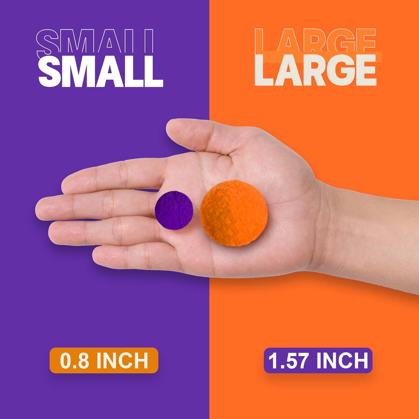 XmasExp Pom Pom Garland Decorations - Large Spring Felt Ball Garland for Mantle, Indoor Home Decor, Easter Tree Ornaments, Kids Room and Party Hanging Decor,13 Ft. (Halloween, 1.57")