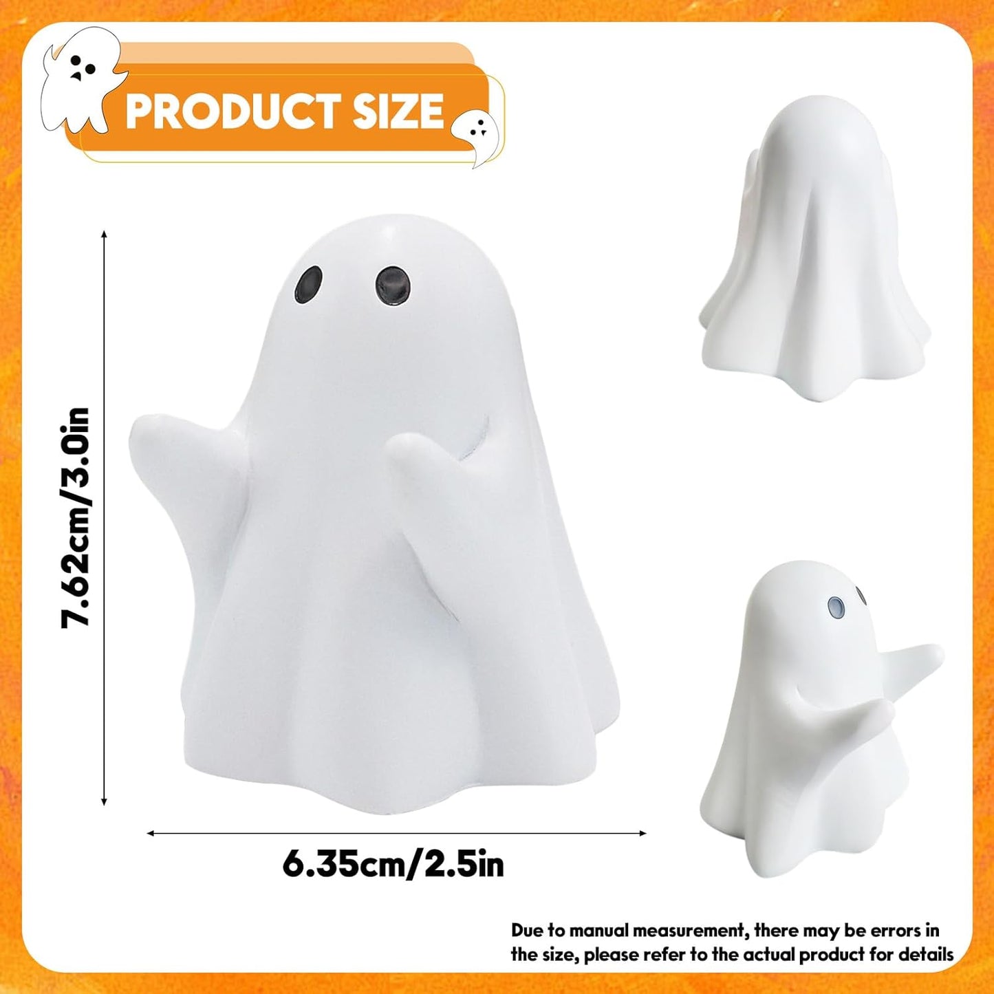 Halloween Ghost Figurine - Spooky Resin Pen Holder Statue, Cute Decor for Halloween Decorations Indoor, Funny Porch and Indoor Spooky Home Decor Gifts