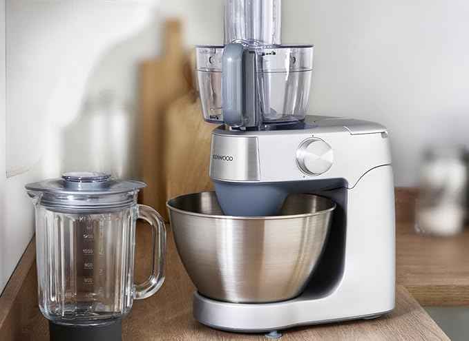 Kenwood Prospero+ KHC29A.O0SI Kitchen Processor, Kitchen Gadgets and Appliances, Stainless Steel Bowl 4.3 L, with K Mixer, Hook and Whisk, Glass Mixer, 3 Disc Food Processor, Citrus Press and Scale
