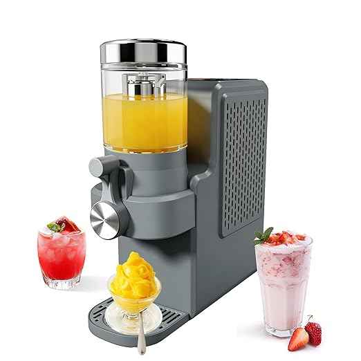 Slushie Machine with Self-Cleaning, No Ice Needed Slushy Maker for Home, Real-Time Temp Display, Frozen Drink Maker with 7 Preset Programs for Ice Cream, Frappés, Milk Shake and More