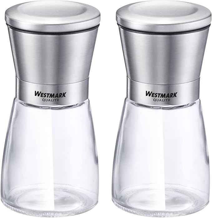 Westmark 63352260 Spice Mills Set, Glass, Stainless Steel, ABS, PE, PP, Ceramic, stainlesssteel