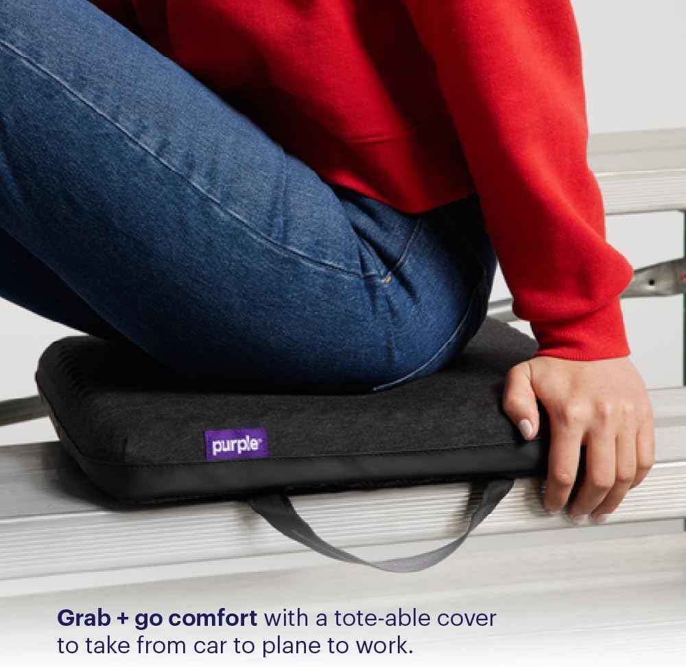 Purple Royal Seat Cushion - Seat Cushion for The Car Or Office Chair - Temperature Neutral Grid