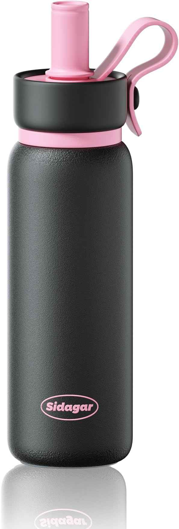 24 oz Tumbler, Insulated Coffee Mug with Lid and Straw, Leak Proof Portable Travel Cup, for Hot and Cold Drinks Drinks Flask for Women Black