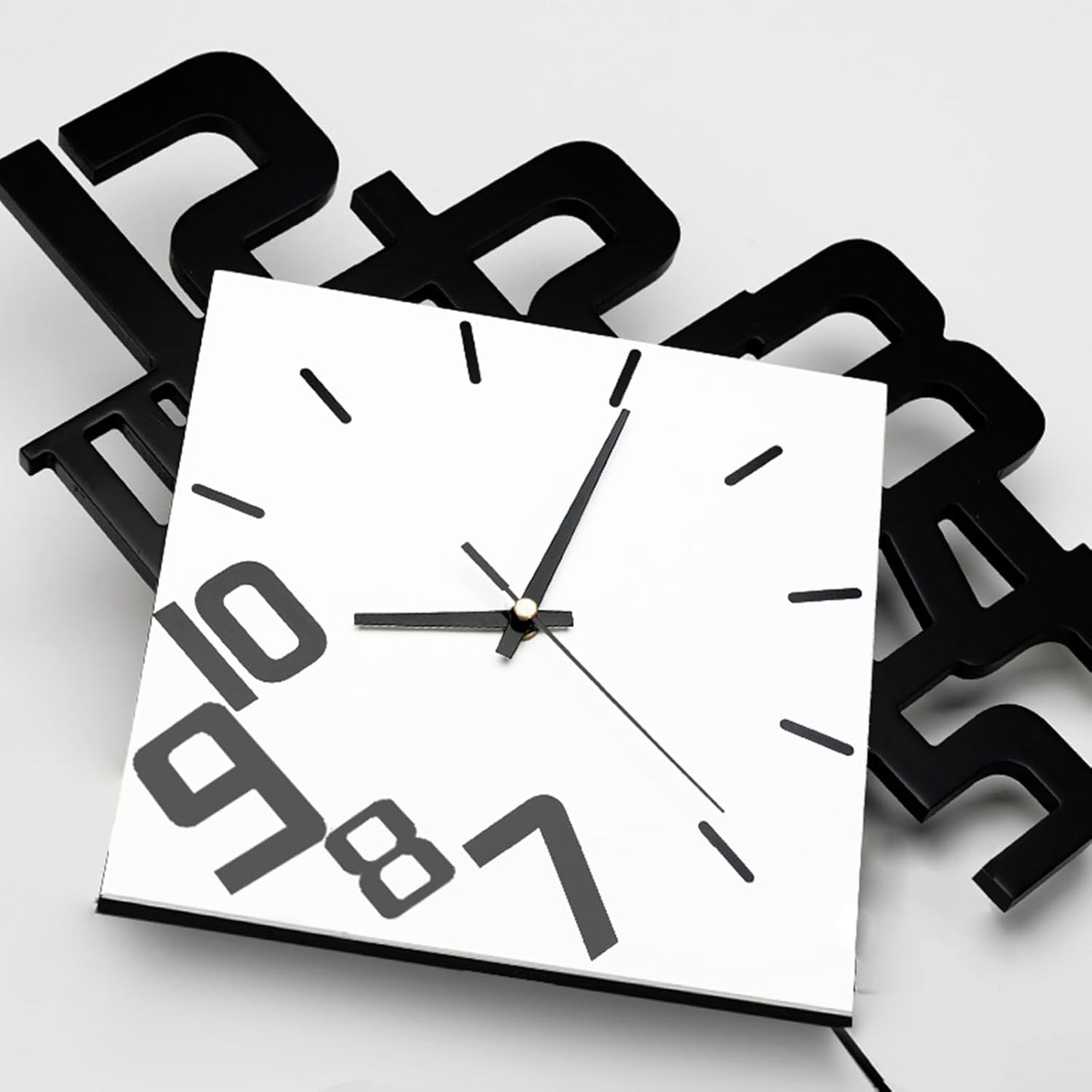Decorative Wall Clock for Living Room Decor Large Modern Wall Clocks with Pendulum Battery Operated for Bedroom Office Kitchen Home Black Wood Silent Wall Clock Non Ticking 11.8 * 19.7"