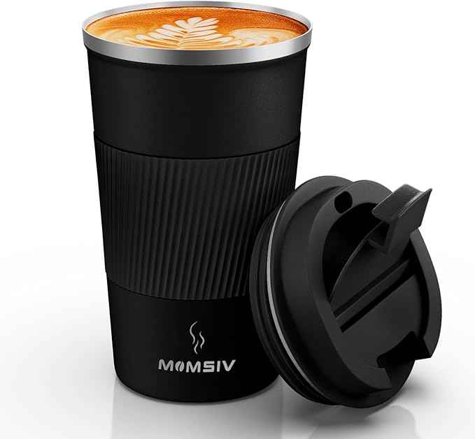 MOMSIV 17oz Travel Mug, Insulated Coffee Cup with Leakproof Lid, Vacuum Stainless Steel Double Walled Reusable Tumbler for Hot and Cold Water Coffee and Tea In Travel and Car