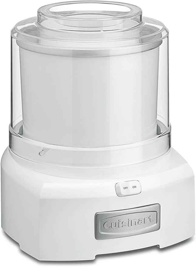 Cuisinart Ice Cream Maker, 1.5 Quart Double Insulated, Sorbet and Frozen Yogurt Maker, Ready in 20 Minutes, ICE-21P1, White