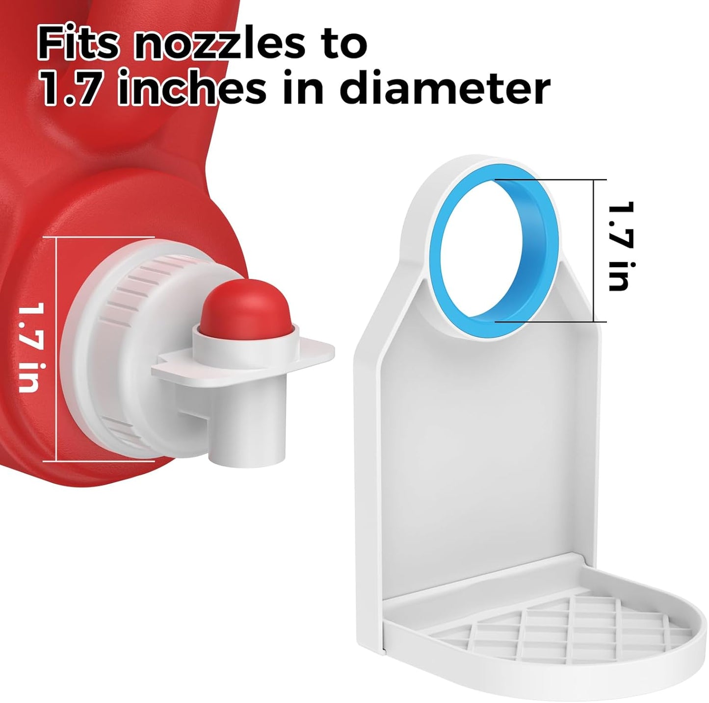 KMOUANTS 2 Pack Laundry Detergent Dispenser Cup Holder, Nozzle button upgrade，Easily No More runny or Messy Laundry Detergent, Laundry Cup Holder and drip Tray Room Organization and Storage