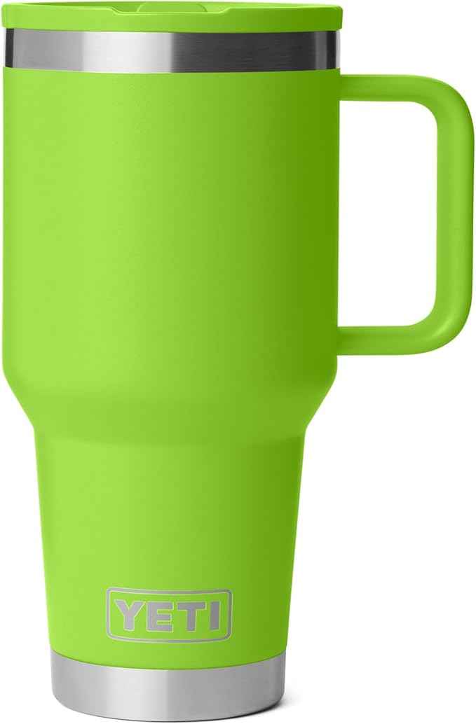YETI Rambler 30 oz Travel Mug with Flip Straw Lid – Stainless Steel, Vacuum Insulated, Leakproof, Cup Holder Friendly