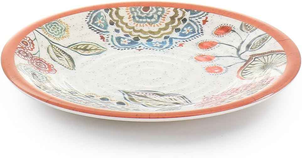 Elama Ester Melamine Dinnerware Set, Multicolored, 12 Piece Set (935115832M)