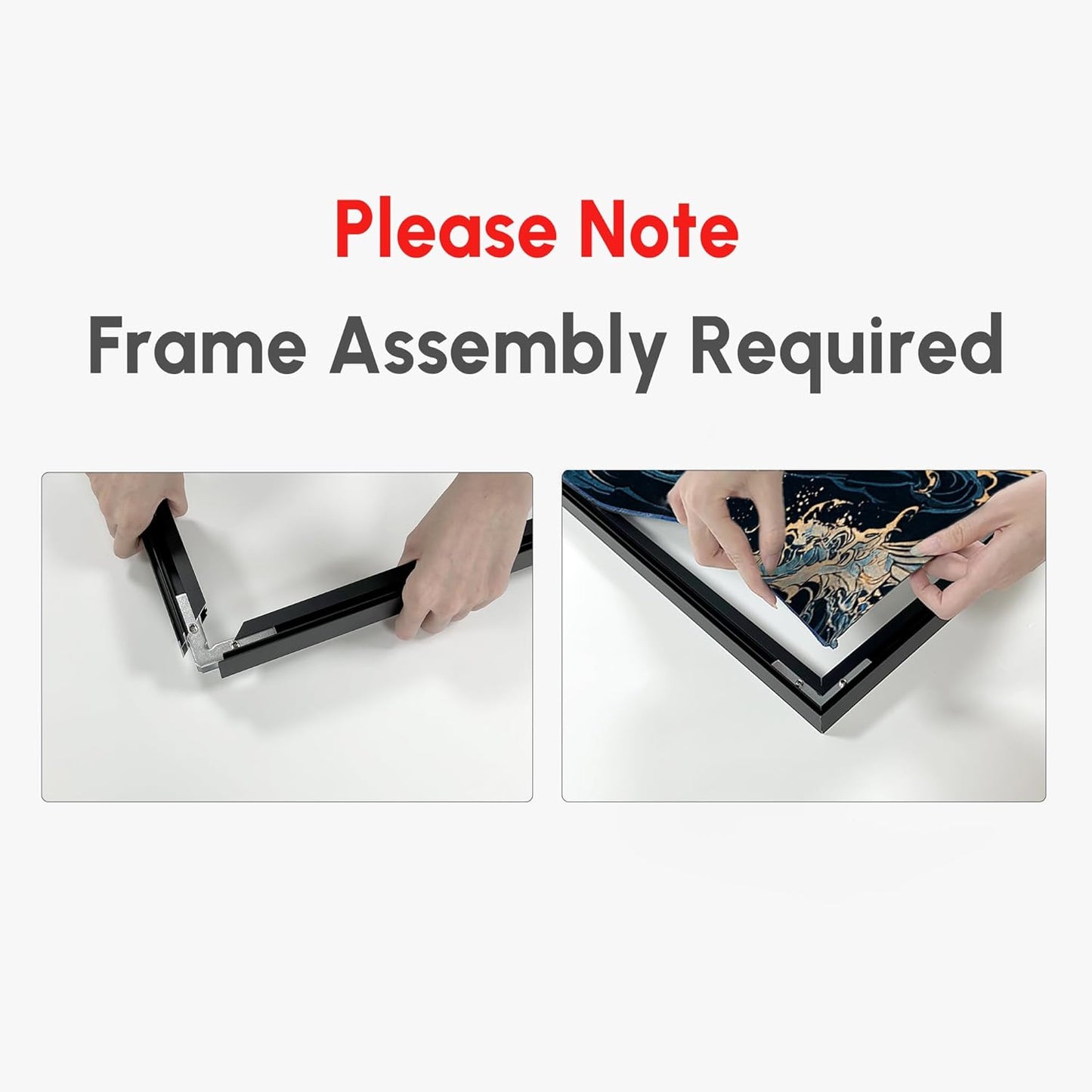 SIGNWIN 24"x46" Extra Large Framed Wall Art Golden Sunset Cloud, Moody Sky Scene for Home Living Room Bedroom Decor (Frame Assembly Required)