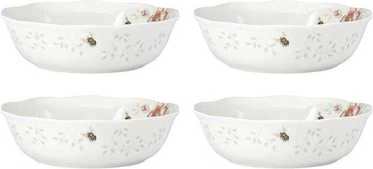 Lenox Butterfly Meadow Soup Bowls Set of 4, Service For 4, Dishwasher Safe, 32-Fl Oz Capacity, 7.75-Inch Diameter, 4-Piece Soup Bowl Set