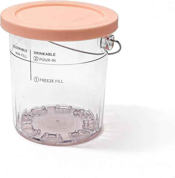 4 Pack Creami Deluxe Pints with 4 Lids, 24oz Creami Pints Compatible with NC500 NC501 NC501H NC501HBL CN501CO Series Ice Cream Makers Machine Accessories
