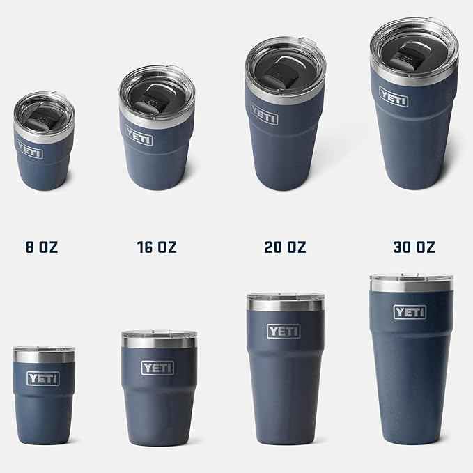 YETI Rambler 16 oz Stackable Tumbler, Vacuum Insulated, Stainless Steel with MagSlider Lid | Stackable, Vacuum Insulated, MagSlider Lid, Stackable, Vacuum Insulated, MagSlider Lid