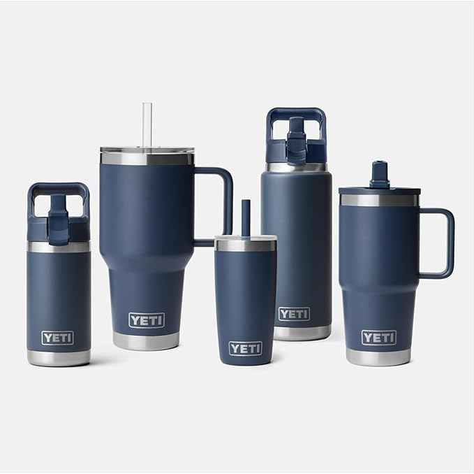 YETI Rambler 35 oz Straw Mug 2.0 - Double-Wall Vacuum Insulation for Cold Beverages – Dishwasher Safe – Cupholder Compatible – Reusable Straw – Comfortable Grip Handle – Travel Mug - Seafoam