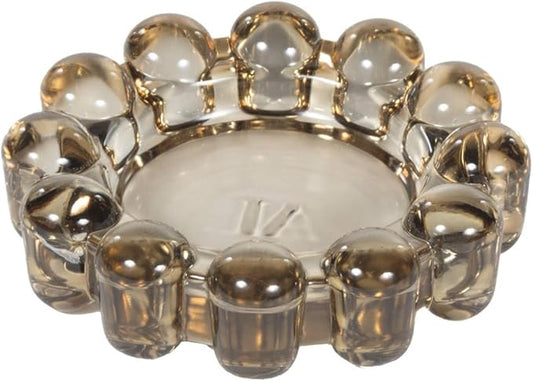 Alice Lane Original Bubble Candle Dish – Chic Smoky Glass Candle Dish for Home Decor – Decorative Modern Candle Holder for Small Candles & Diffusers