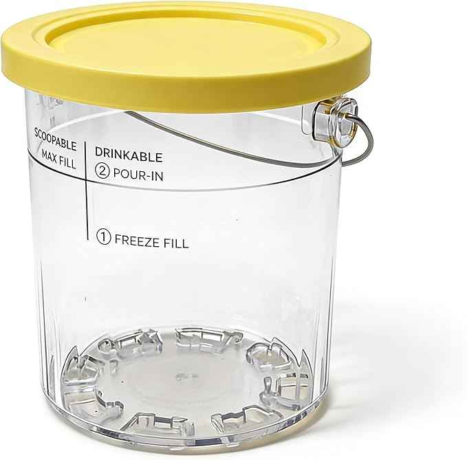 4 Pack Creami Deluxe Pints with 4 Lids, 24oz Creami Pints Compatible with NC500 NC501 NC501H NC501HBL CN501CO Series Ice Cream Makers Machine Accessories