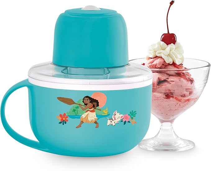Disney Dash My Mug Ice Cream Maker - Makes Single Serving of Gelato, Frozen Yogurt, Sorbet & More - Easy to Clean & Use - Moana, 1 Bowl