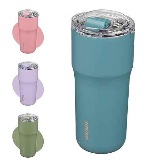 BJPKPK Insulated Tumbler with Lid,24oz Stainless Steel Tumbler,Double Wall Travel Coffee Mug Thermal cup,Keep Drinks Cold and Hot,Haze Blue