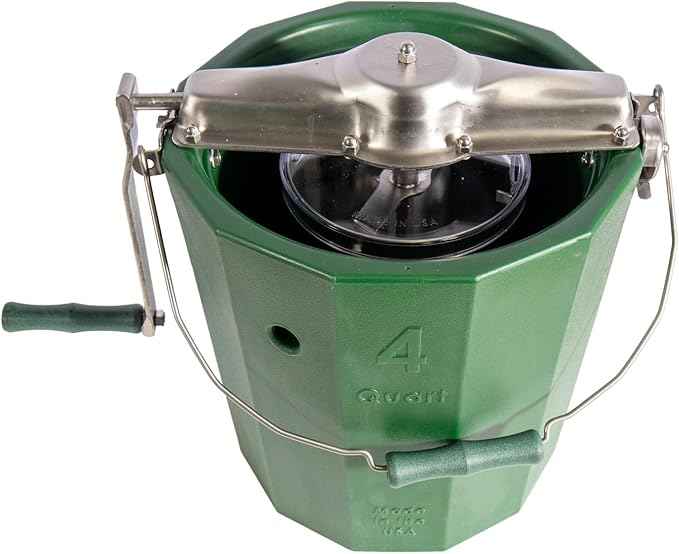PREMIUM 4 qt. - Stainless Steel Ice Cream Maker - Hand Crank