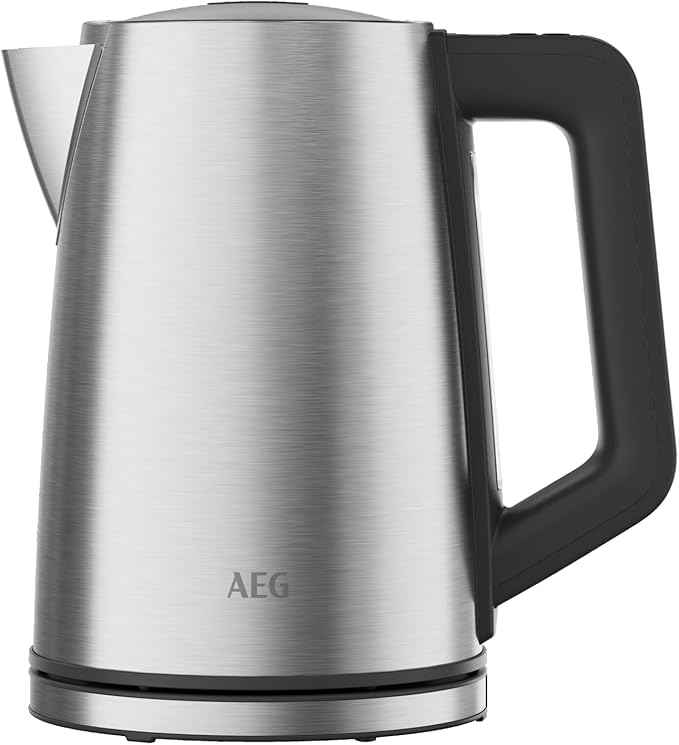 AEG kettle K5-1-6pcs Deli 5/2400 watts/5 adjustable temperature levels/1.7L/3 times automatic safety shutdown/anti-drip function, one-handed lid opening/stainless steel