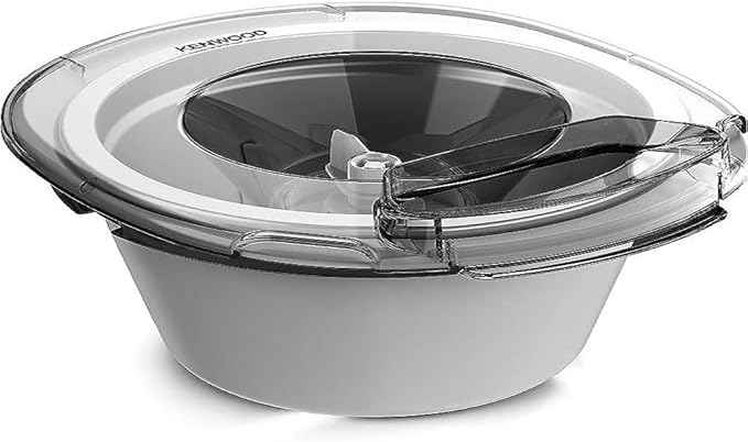 Kenwood Glacier, Frozen Dessert Maker for Sorbet and Frozen Yoghurt, Ice Cream Maker Attachment for Food Processor, Suitable with Chef Stand Mixer, Bowl 1L, KAX71.000WH, Plastic, White