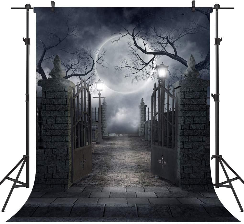 CHAIYA 6x8ft Halloween Backdrop Background Nightmare Before Christmas Backdrop for Photography Zombie Themed Photo Booth Party Decorations CY034