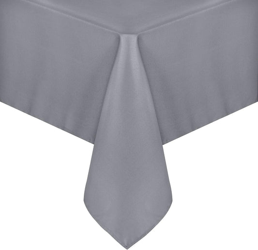 sancua Rectangle Tablecloth - 54 x 78 Inch - Stain and Wrinkle Resistant Washable Polyester Table Cloth, Decorative Fabric Table Cover for Dining Tables, Buffet Parties and Camping, Light Grey