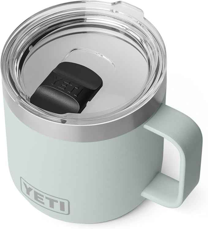 YETI Rambler 14 oz Ceramic Lined Stackable Mug, Vacuum Insulated, Stainless Steel with MagSlider Lid, Ridgeline