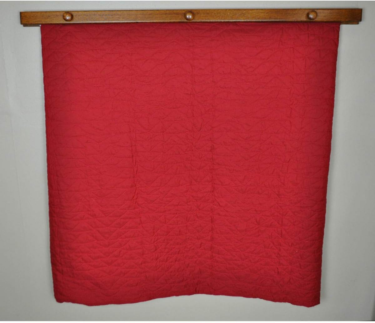 RRD Quilt Hanger for Wall for Display (48") Amish Made Wooden Quilt Rack Wall Mount - Rustic Tapestry Quilt Wall Hangers (Maple Wood, Coffee Stain, 48" Long)