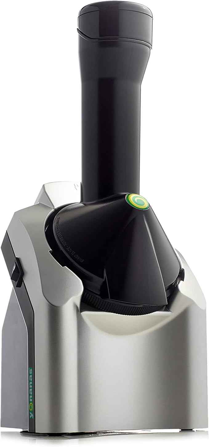 Yonanas Classic Frozen Fruit Soft Serve Maker for Healthy Vegan and Dairy-Free Treats,200W Silver Machine with 36 Recipes,BPA Free,Easy to Clean,Quick and Simple to Use,(Pack of 4)