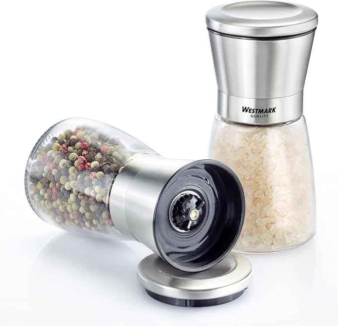 Westmark 63352260 Spice Mills Set, Glass, Stainless Steel, ABS, PE, PP, Ceramic, stainlesssteel