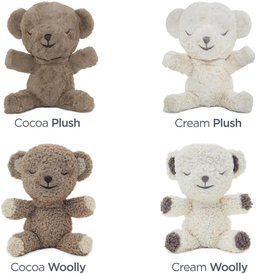 SNOObear White Noise Machine - Cry-Activated Plush Baby Sleep Soother - Cocoa Plush