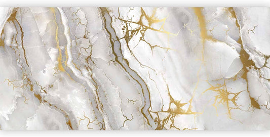 artgeist Wall Mural Peel and Stick Marble Stone 212x98 in - XXL Self-Adhesive Corner Wallpaper Removable Large Sticker Foil Angle Wallpaper Wall Decor Print White f-C-10015-a-a