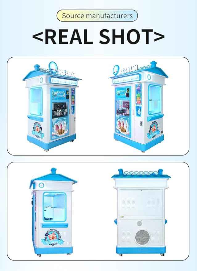Commercial Ice Cream Vending Machine, Automatic Ice Cream Machine for Self Service Sales, Ice Cream Dispenser for Indoor and Outdoor Use