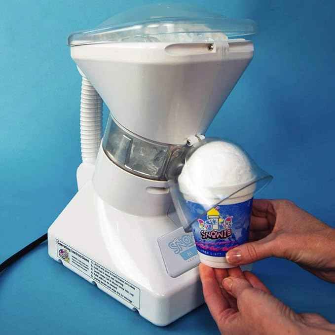 SNOWIE - Little Snowie Max Snow Cone Machine - Premium Shaved Ice Maker, with Powder Sticks Syrup Mix, Premium Kit, Black