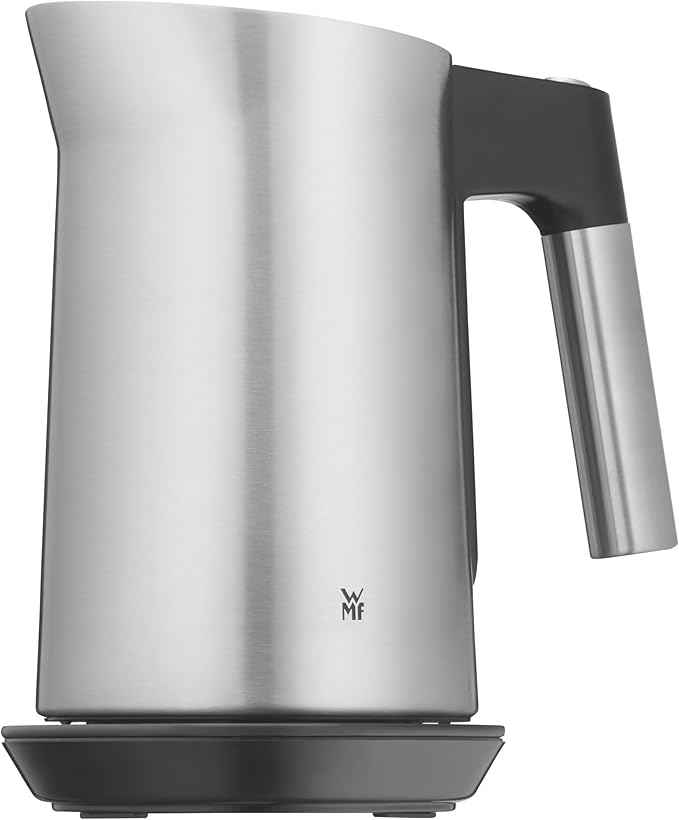 WMF Kineo Wasserkocher mit Temperatureinstellung 1,6l, Kalkfilter, 3000 W, Live-Temperaturanzeige, elektrischer Wasserkocher edelstahl matt