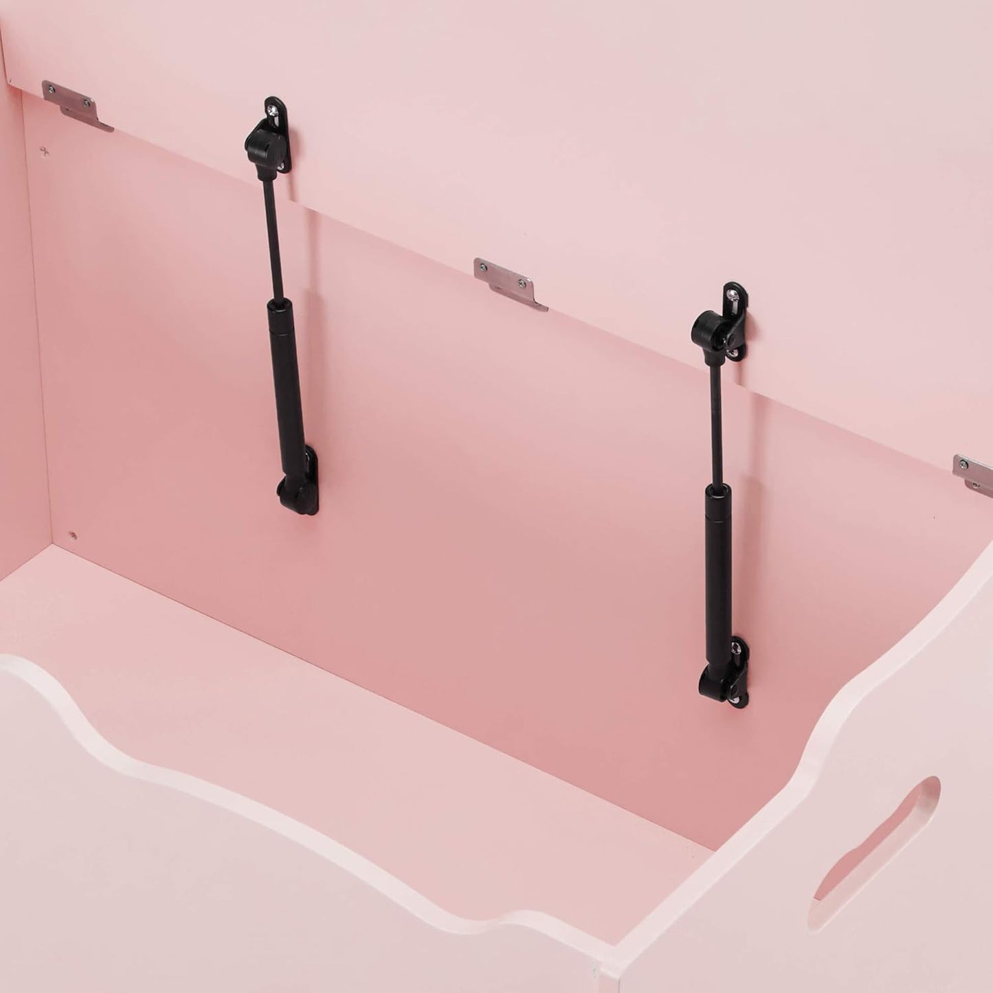 Amazon Basics Kids Toy Box, Wooden Organizer Storage Chest, Pink, 30" x 18" x 19"