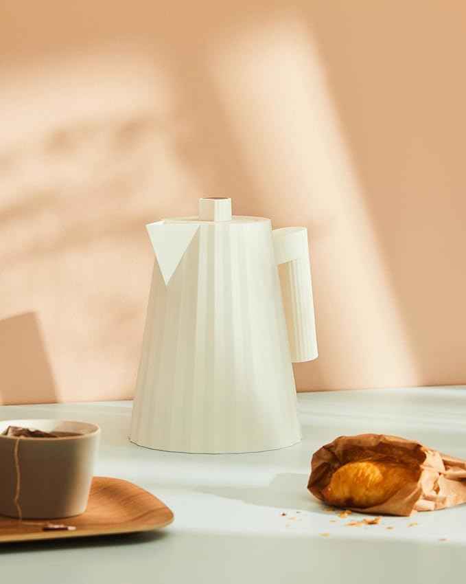 Alessi MDL06/1BUS Plisse Electric Kettle White, Small