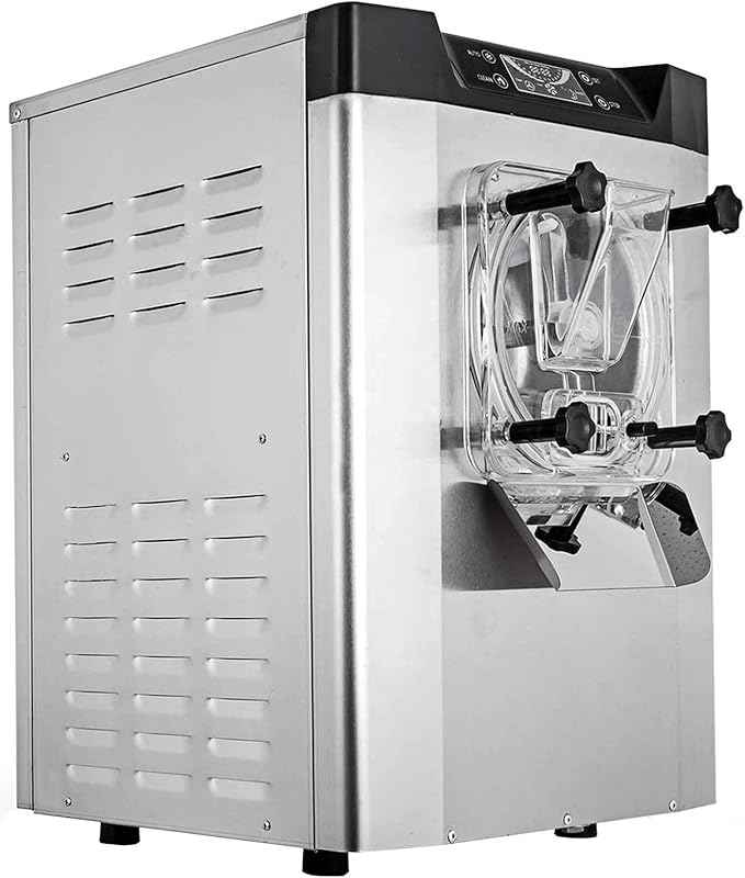 VEVOR Commercial Ice Cream Machine 1400W 20/5.3 Gph Hard Serve Ice Cream Maker with LED Display Screen Auto Shut-Off Timer One Flavors Perfect for Restaurants Snack bar Supermarkets