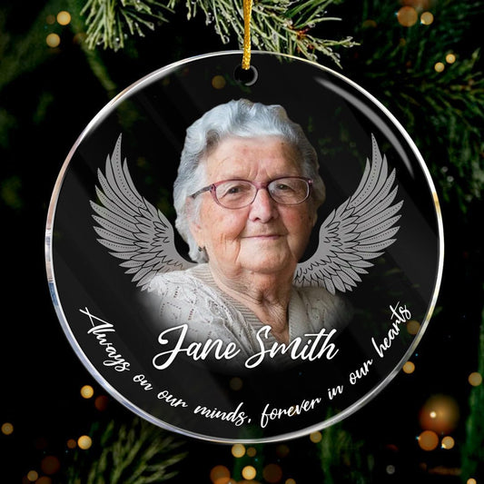 Pawfect House Custom Photo Acrylic Ornament, Personalized Christmas Sympathy Memorial Gift for Loss of Mom, Dad, Not A Day Goes by, in Memory of Christmas Ornament, Grief Gifts for Women, Men