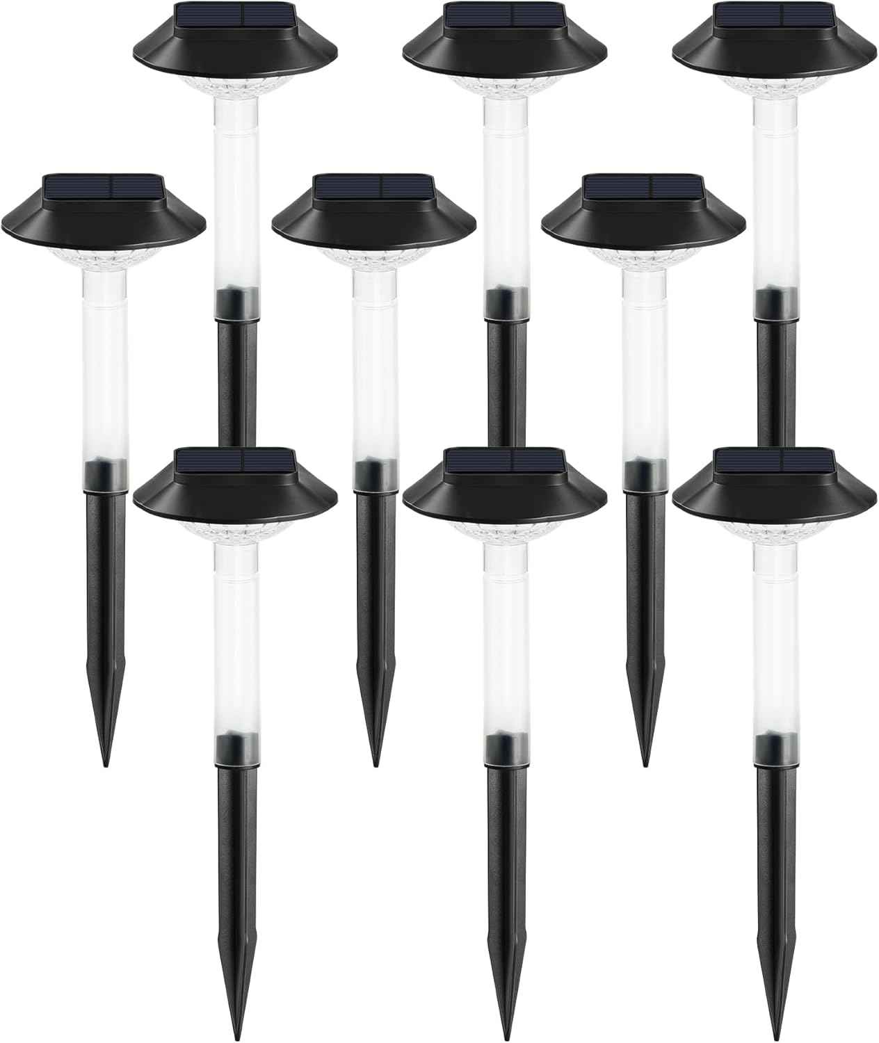 ALEPOD Solar Pathway Lights Outdoor 8 Pack, 7 Lighting Modes Solar Lights Outdoor Waterproof IP68, Landscape Lighting for Yard Pathway Backyard Lawn