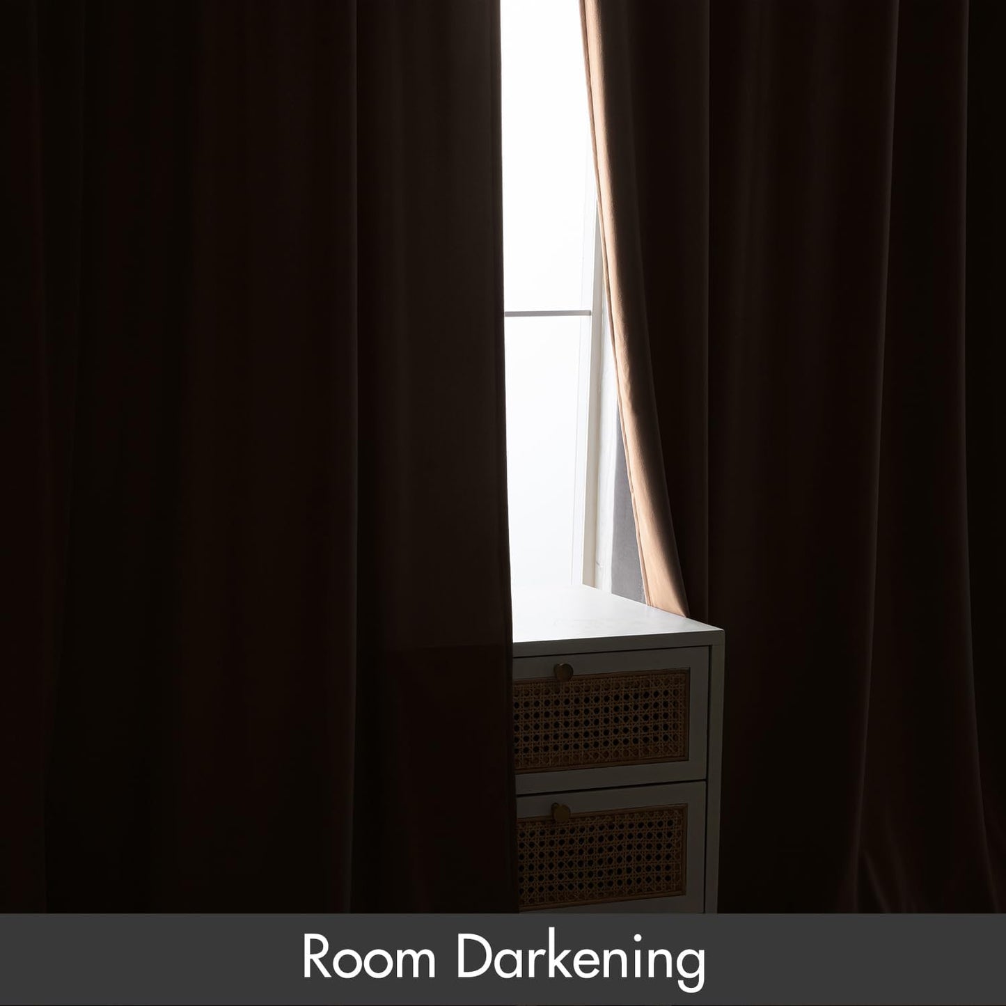 MIULEE Blush Beige Velvet Curtains Thermal Insulated Blackout Curtain Drapes for Bedroom Living Room Darkening 108 Inches Long Curtains Panels Rod Pocket Set of 2